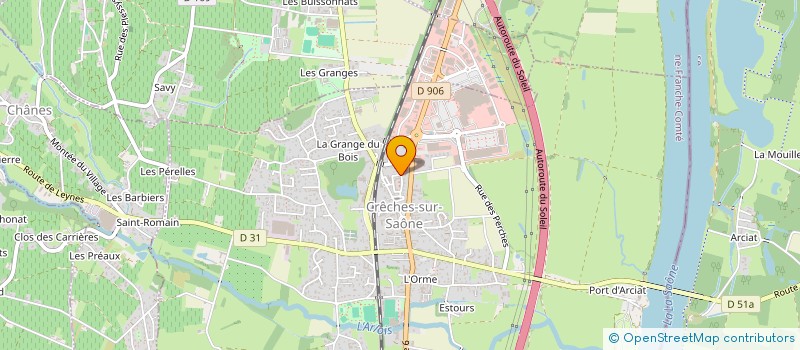 localisation de l'entreprise LE REDOUTABLE  CRECHES-SUR-SAONE