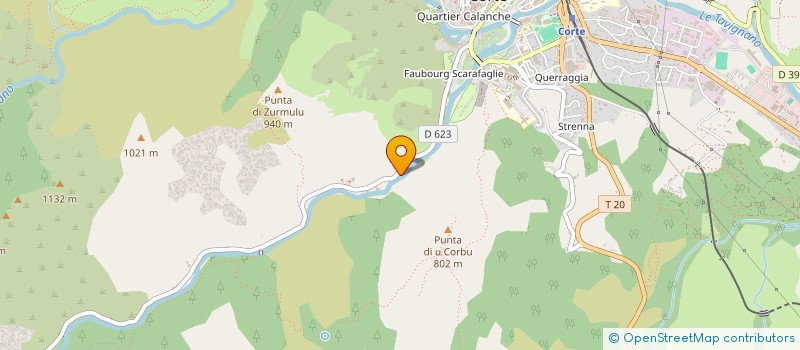 localisation de l'entreprise LE REFUGE à CORTE