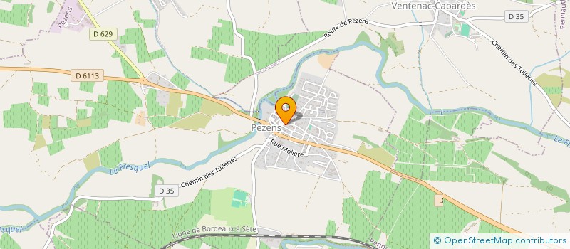 localisation de l'entreprise LE REFUGE à PEZENS