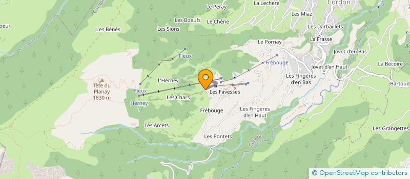 localisation de l'entreprise LE REFUGE  CORDON