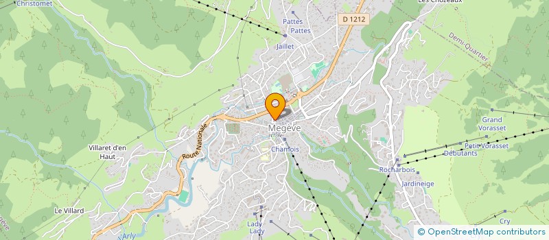 localisation de l'entreprise LE REFUGE D'ALLARD  MEGEVE