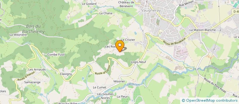 localisation de l'entreprise LE REFUGE D'YZERON  SAINT-FORGEUX