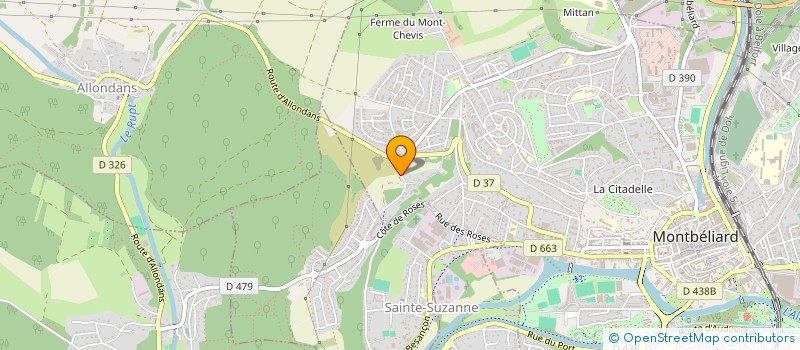 localisation de l'entreprise LE REFUGE DE MAE  MONTBELIARD