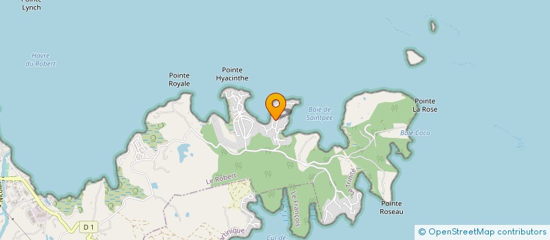 localisation de l'entreprise LE REFUGE DE SABLE BLANC  LE ROBERT