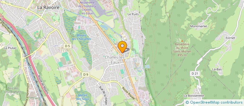 localisation de l'entreprise LE REFUGE DES GOURMETS  CHALLES-LES-EAUX