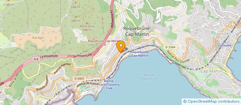localisation de l'entreprise LE REGENCY à ROQUEBRUNE-CAP-MARTIN