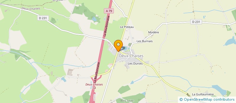 localisation de l'entreprise LE RELAIS DE DEUX CHAISES à DEUX-CHAISES