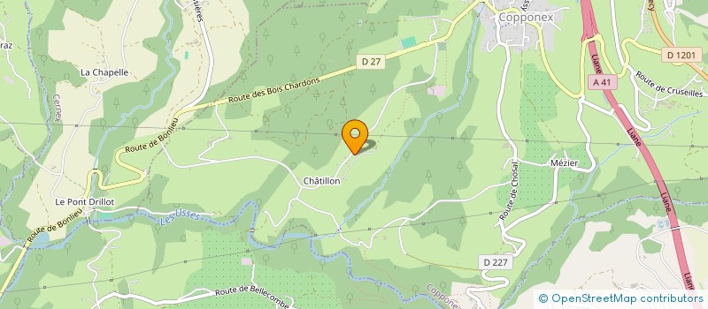 localisation de l'entreprise LE RELAIS DE L'ARNY  COPPONEX