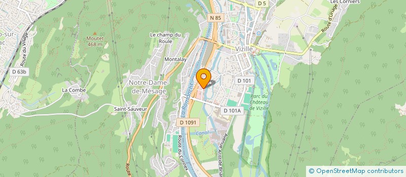 localisation de l'entreprise LE RELAIS DE L'OISANS à VIZILLE