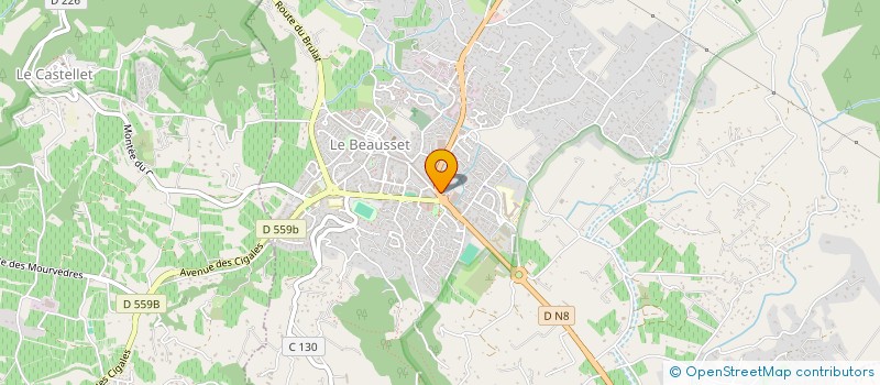 localisation de l'entreprise LE RELAIS DE LA CALECHE  LE BEAUSSET