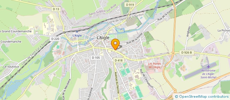 localisation de l'entreprise LE RELAIS DE LA CLOCHE D'OR à L'AIGLE