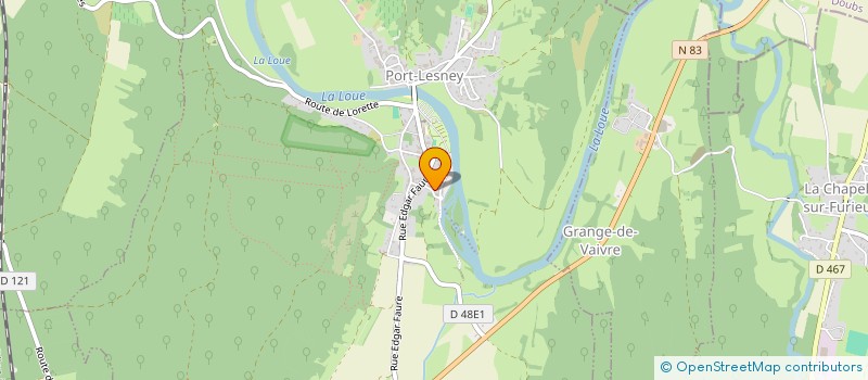 localisation de l'entreprise LE RELAIS DE LA RECULEE  LES PLANCHES-PRES-ARBOIS