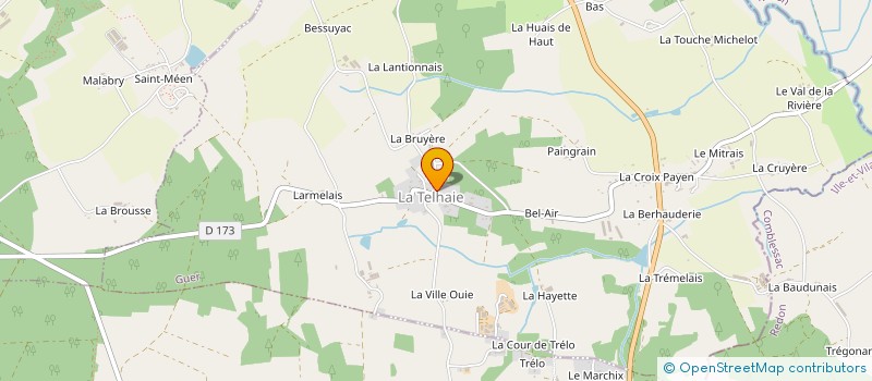 localisation de l'entreprise LE RELAIS DE LA TELHAIE  GUER