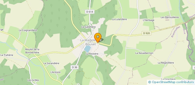 localisation de l'entreprise LE RELAIS DE POSTE à LA MADELEINE-BOUVET