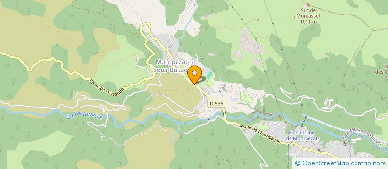 localisation de l'entreprise LE RELAIS DE POURCHEROLLES  MONTPEZAT-SOUS-BAUZON