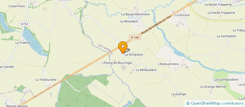 localisation de l'entreprise LE RELAIS DES CINQ MOULINS  BEAUREPAIRE