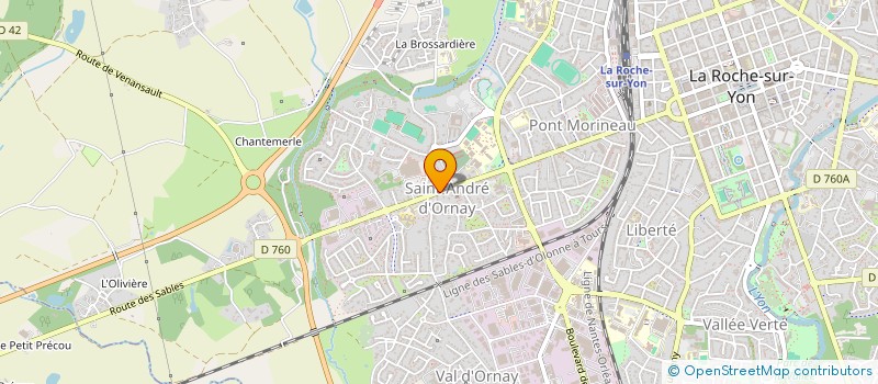 localisation de l'entreprise LE RELAIS DES SPORTIFS à LA ROCHE-SUR-YON