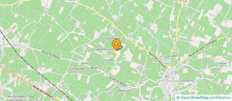 localisation de l'entreprise LE RELAIS DU CHATEAU FRANC MAYNE  SAINT-EMILION