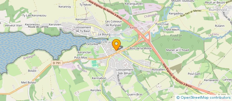 localisation de l'entreprise LE RELAIS DU FAOU  LE FAOU