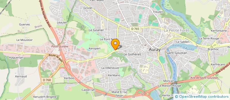 localisation de l'entreprise LE RELAIS DU GOLFE à AURAY