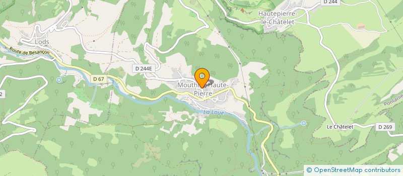 localisation de l'entreprise LE RELAIS DU PRIEURE  MOUTHIER-HAUTE-PIERRE