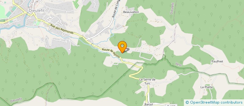 localisation de l'entreprise LE RELAIS DU SERRE à MONTJOUX