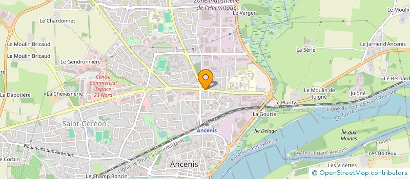 localisation de l'entreprise LE RELAIS EXPRESS à ANCENIS-SAINT-GEREON
