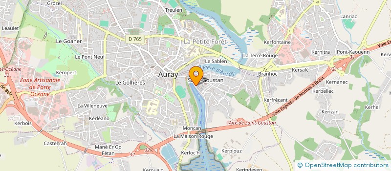 localisation de l'entreprise LE RELAIS FRANKLIN à AURAY
