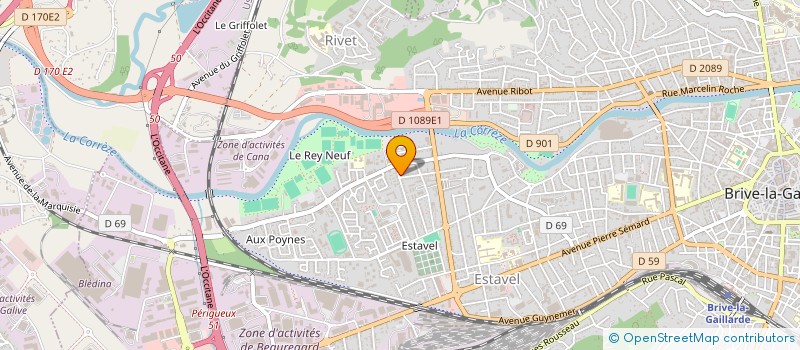 localisation de l'entreprise LE RELAIS GENEVIEVE à BRIVE-LA-GAILLARDE