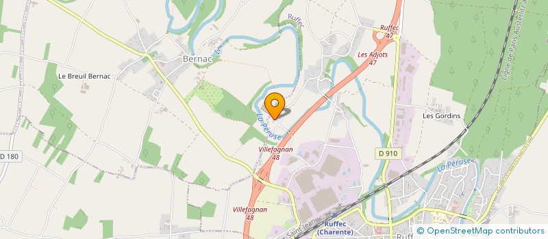 localisation de l'entreprise LE RELAIS RUFFECOIS à RUFFEC