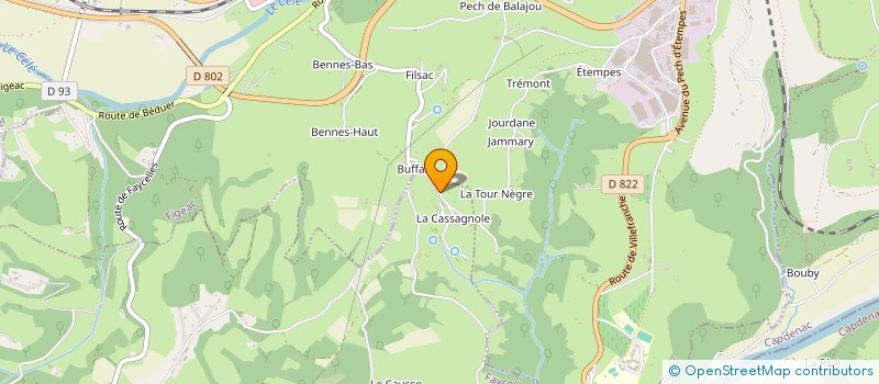 localisation de l'entreprise LE RELAIS ST JACQUES  FAYCELLES