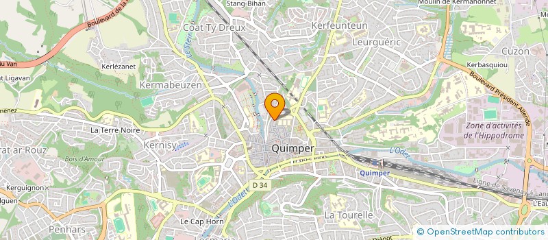 localisation de l'entreprise LE RELECQ KERHUON - LES TERRASSES DE L'ELORN à QUIMPER