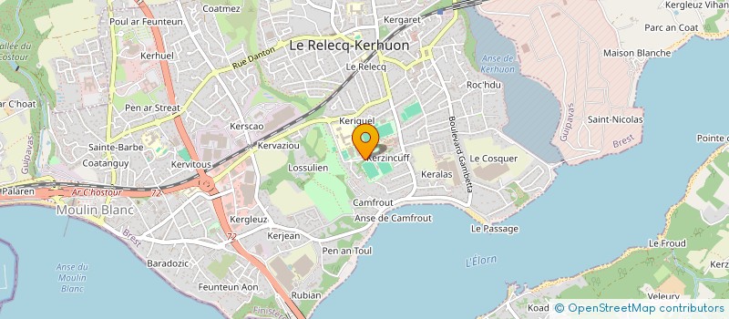 localisation de l'entreprise LE RELECQ KERHUON RUGBY à LE RELECQ-KERHUON