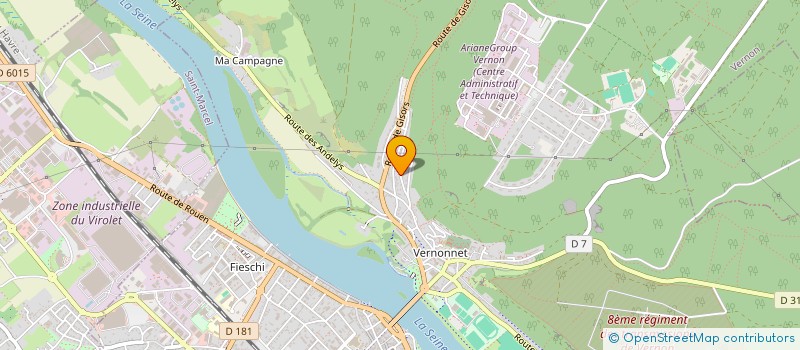 localisation de l'entreprise LE RENARD ARGENTE  VERNON