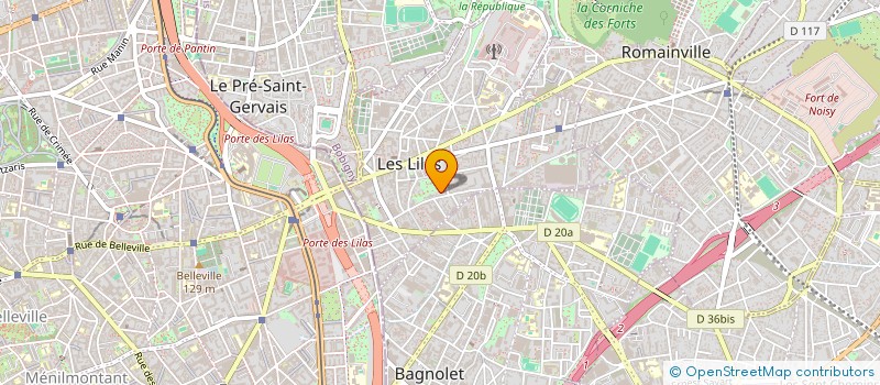 localisation de l'entreprise LE RENARD FRANCAIS à LES LILAS