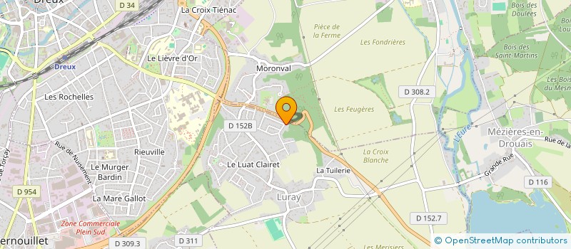 localisation de l'entreprise LE RENDEZ-VOUS à ECLUZELLES