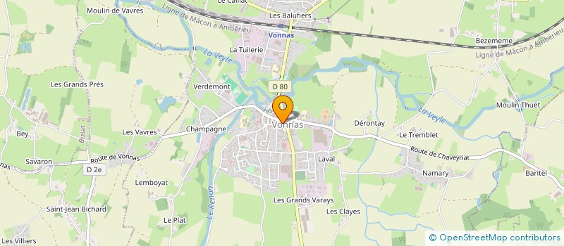 localisation de l'entreprise LE RENOM COURTAGE D'ASSURANCES à VONNAS