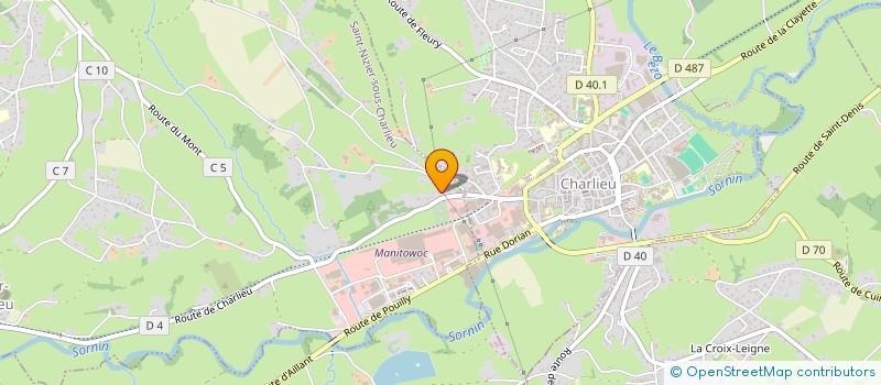 localisation de l'entreprise LE RENOUVEAU DE ST HILAIRE  SAINT-HILAIRE-SOUS-CHARLIEU