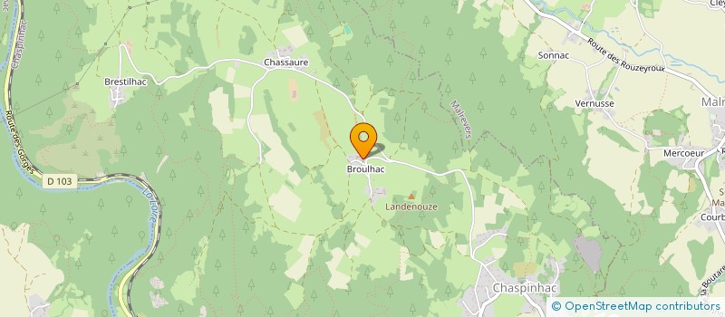 localisation de l'entreprise LE REPAIRE DES COPAINS  CHASPINHAC