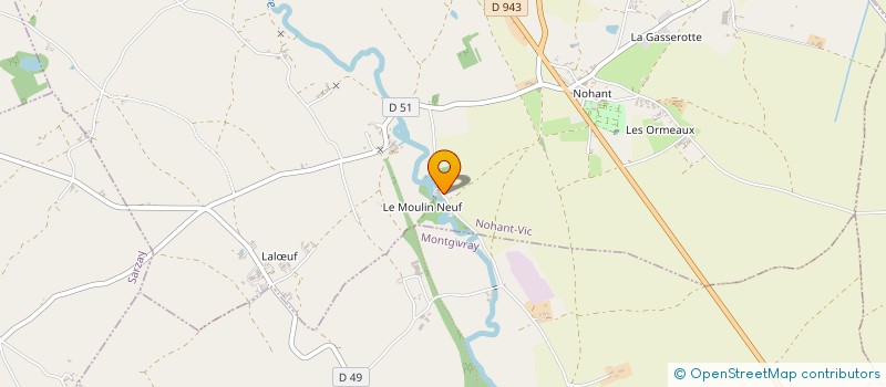 localisation de l'entreprise LE REPAIRE DU MOULIN NEUF à NOHANT-VIC