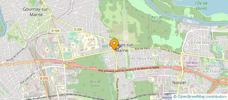 localisation de l'entreprise LE REPERE DE L'EPICURIEN à CHAMPS-SUR-MARNE