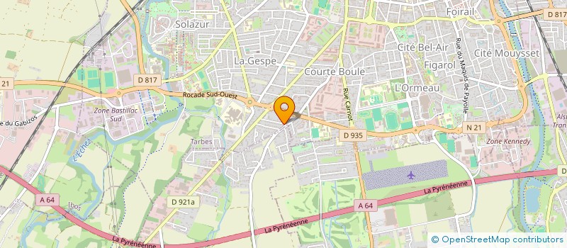 localisation de l'entreprise LE RESEAU VERT  TARBES