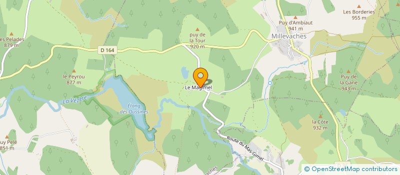 localisation de l'entreprise LE RESERVOIR  MILLEVACHES