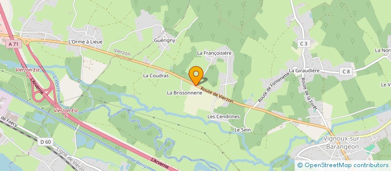 localisation de l'entreprise LE RESERVOIR  VIGNOUX-SUR-BARANGEON