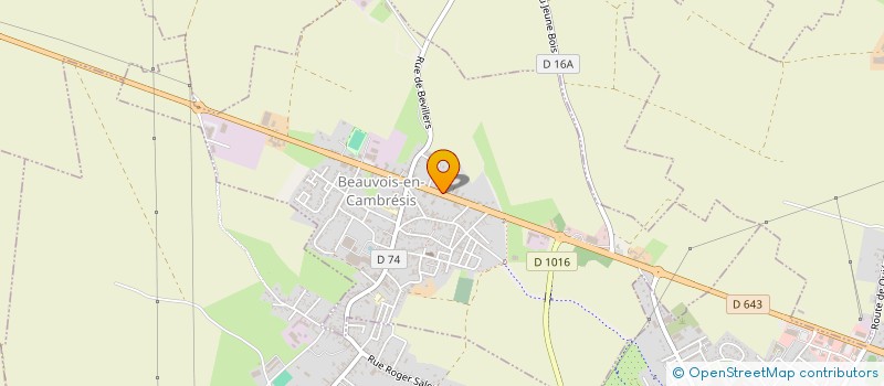 localisation de l'entreprise LE RESTAURANT D'ELODIE  BEAUVOIS-EN-CAMBRESIS