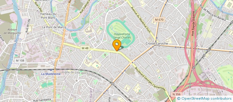 localisation de l'entreprise LE RESTAURANT DE L'HIPPODROME à MARCQ-EN-BARŒUL