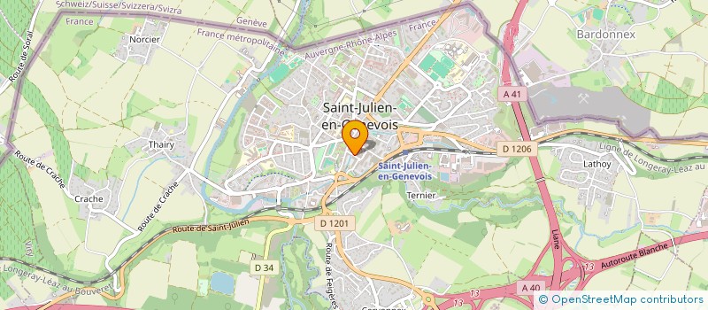 localisation de l'entreprise LE RESTAURANT DES AMIS  SAINT-JULIEN-EN-GENEVOIS