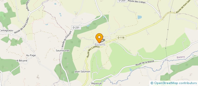 localisation de l'entreprise LE RESTAURANT DU CHATEAU  BAZENS
