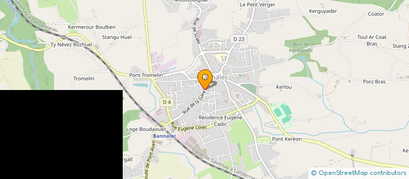 localisation de l'entreprise LE RESTE - RANNOU  BANNALEC