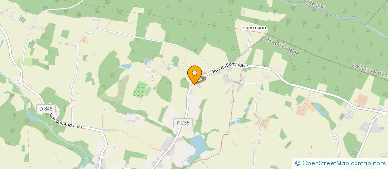 localisation de l'entreprise LE REVE DE TINA à JUVIGNY VAL D'ANDAINE